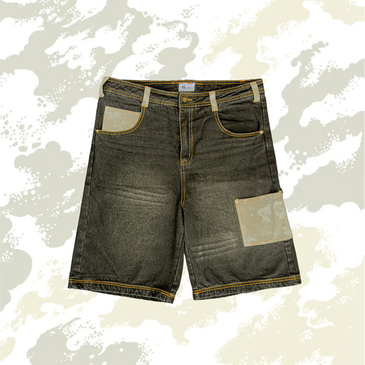 RAW-BLACK CAMO JORTS