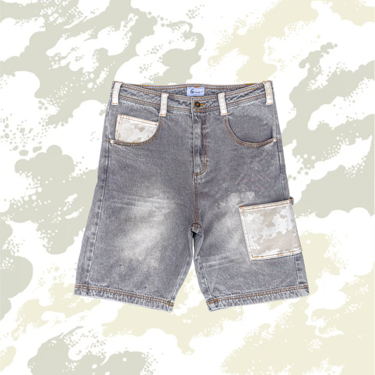 RAW-GREY CAMO JORTS