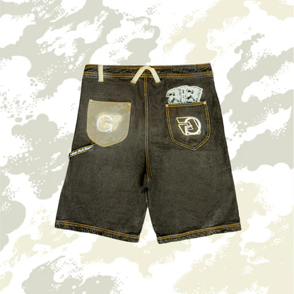 RAW-BLACK CAMO JORTS